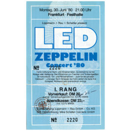 Concert Ticket <br>1980.06.30 <br>Frankfurt, DE