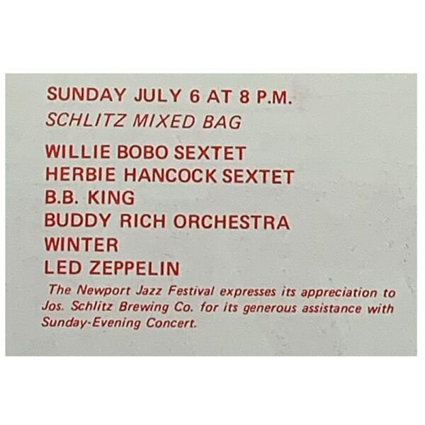 Concert Advertisement <br>1969.07.06 <br>Newport, RI (Mailer) - Image 3