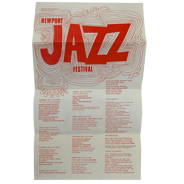 Concert Advertisement <br>1969.07.06 <br>Newport, RI (Mailer) - Image 2