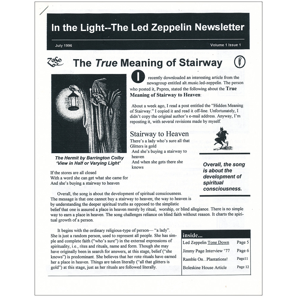 Fanzine <br>In The Light (#01)
