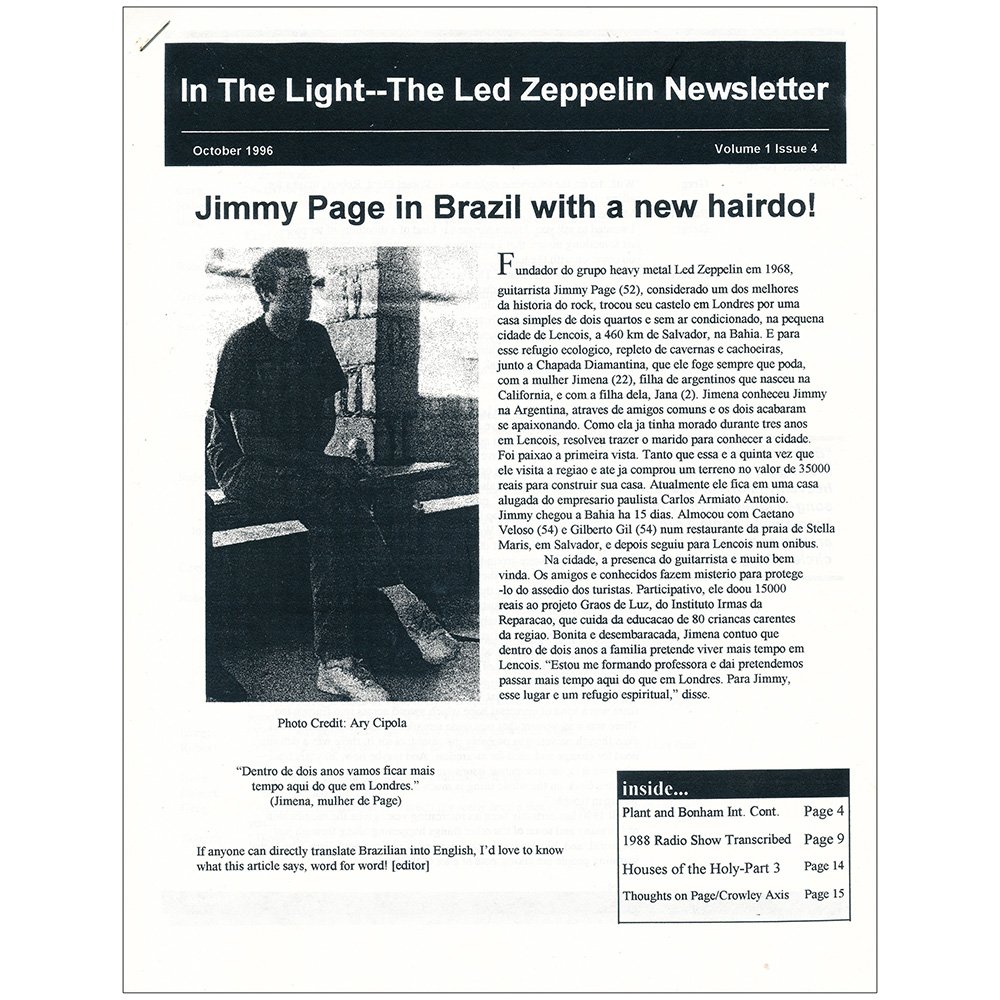 Fanzine <br>In The Light (#04)