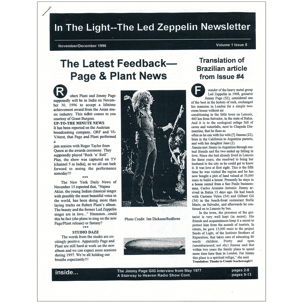 Fanzine <br>In The Light (#05)