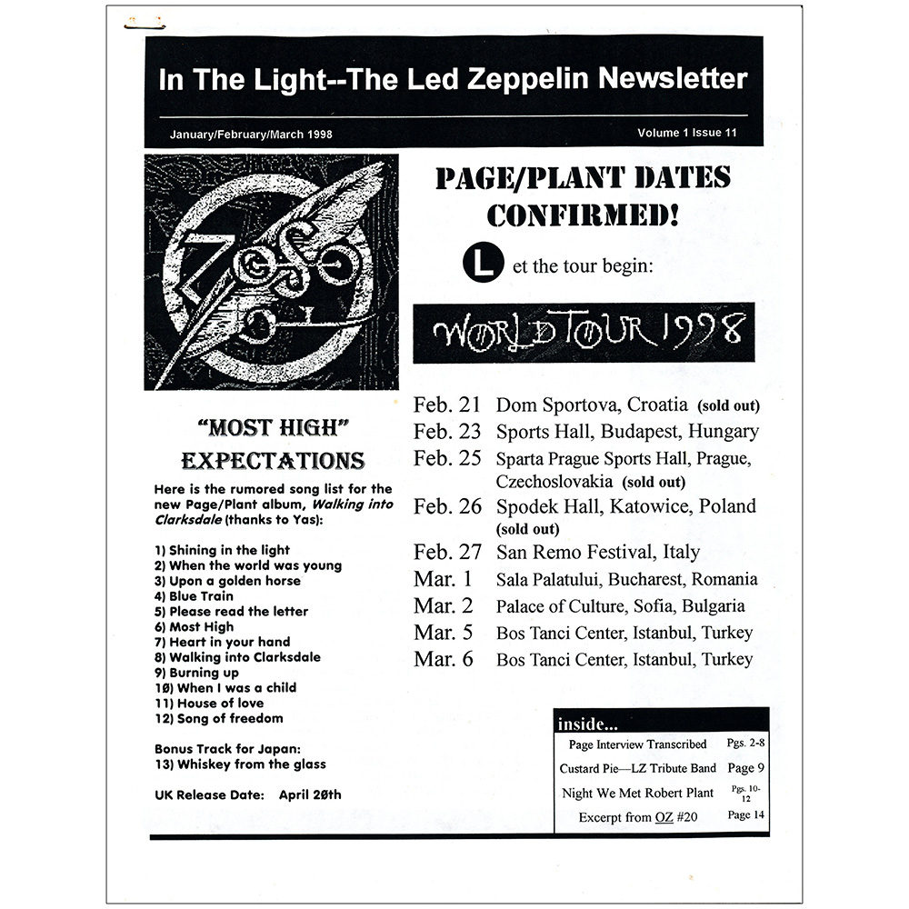 Fanzine <br>In The Light (#11)