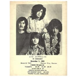 Concert Advertisement <br>1969.11.05 <br>Kansas City, KS (Handbill)