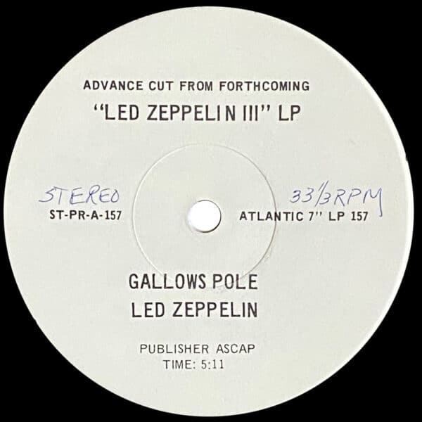 Single <br>USA (PR157) <br>Gallows Pole / Gallows Pole (Promo #1) - Image 2