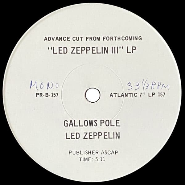Single <br>USA (PR157) <br>Gallows Pole / Gallows Pole (Promo #1) - Image 3