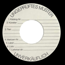 Single <br>Germany (SSK 19407) <br>Candy Store Rock / Royal Orleans (Test Pressing #1)
