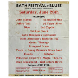 Concert Advertisement <br>1969.06.28 <br>Bath, UK (handbill)