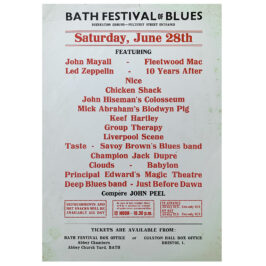 Concert Advertisement <br>1969.06.28 <br>Bath, UK (handbill)