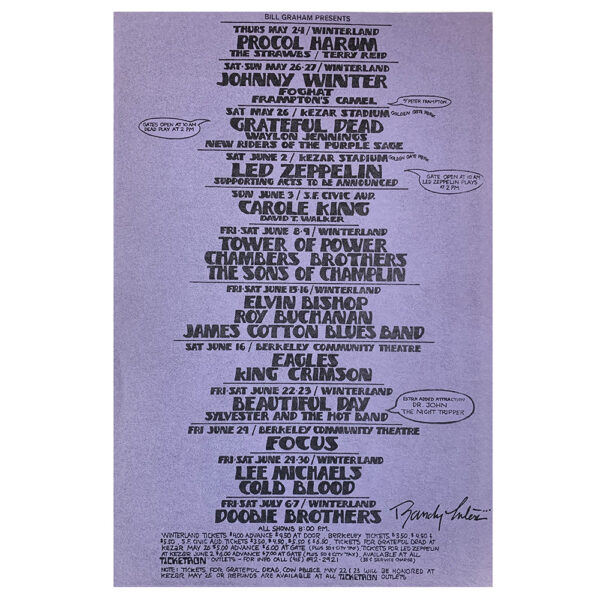 Concert Advertisement <br>1973.06.02 <br>San Francisco, CA (Handbill)