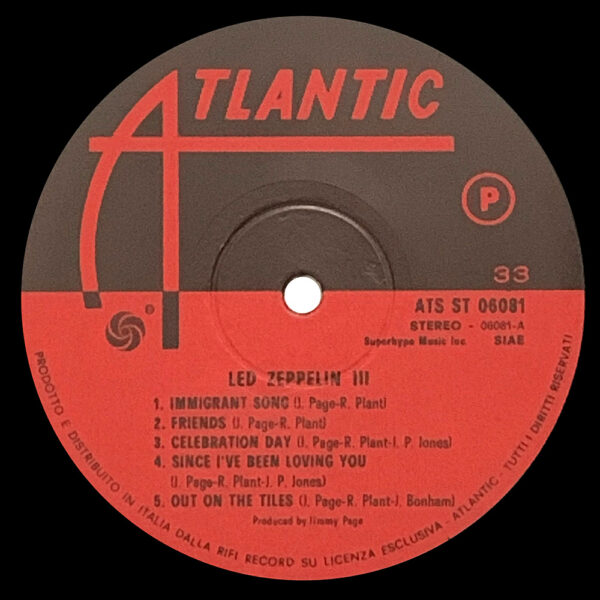 LP <br>Led Zeppelin III <br>Italy, Extraordinary Edition (ATS ST 06081) #2 - Image 3
