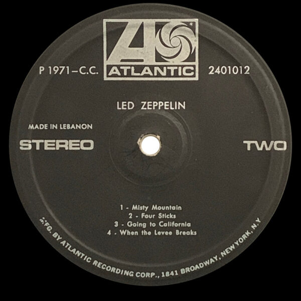 LP <br>Led Zeppelin IV <br>Lebanon (2401012) - Image 3
