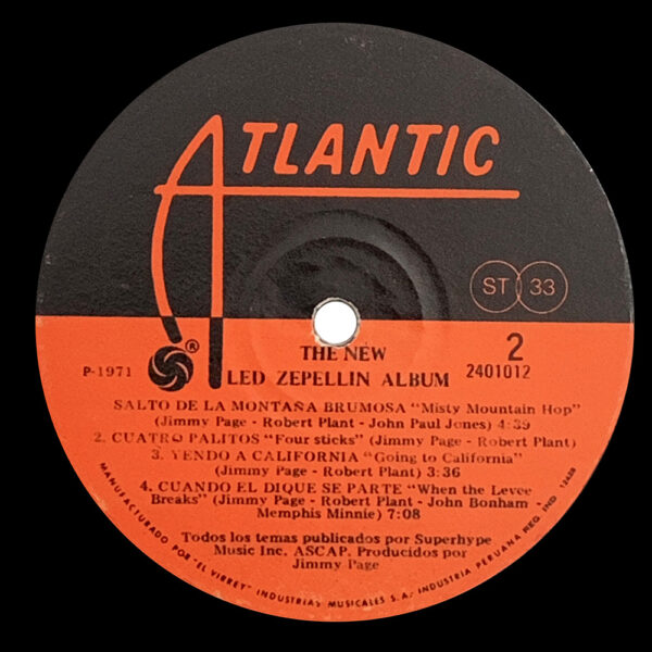 LP <br>Led Zeppelin IV <br>Peru (2401012) - Image 3