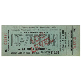 Concert Ticket <br>1977.07.17 <br>Seattle, WA