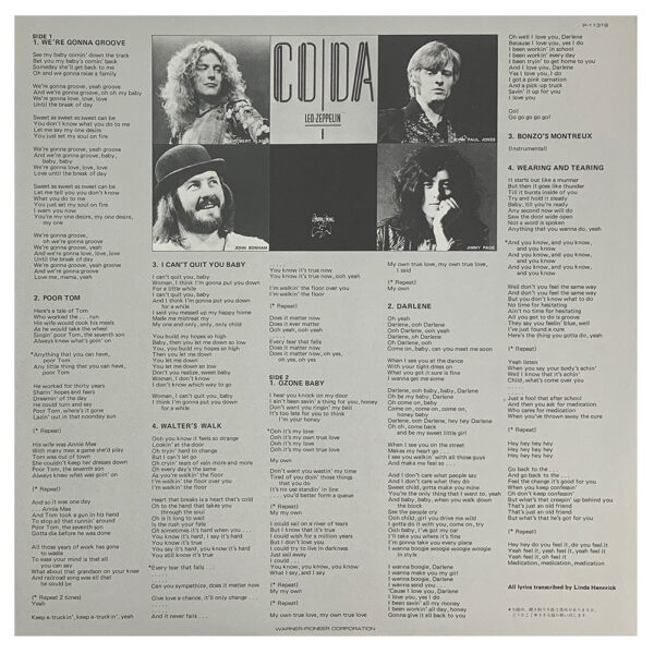 LP <br>Coda <br>Japan (P-11319) Promo - Image 6