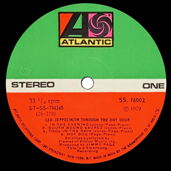 LP <br>In Through the Out Door <br>India (SS16002) - Image 3