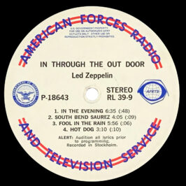 LP <br>In Through the Out Door <br>USA, AFRTS (RL39-9)