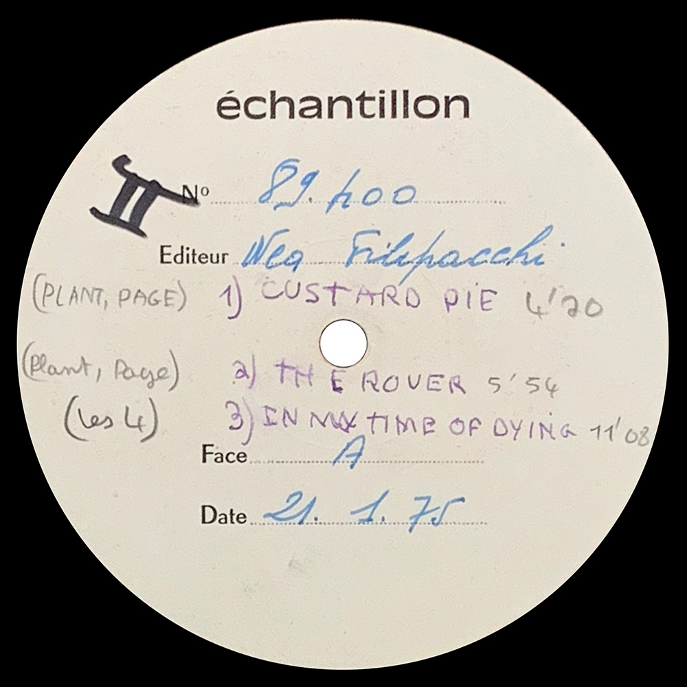 LP <br>Physical Graffiti <br>France (SS 89400) Test Pressing - Image 2