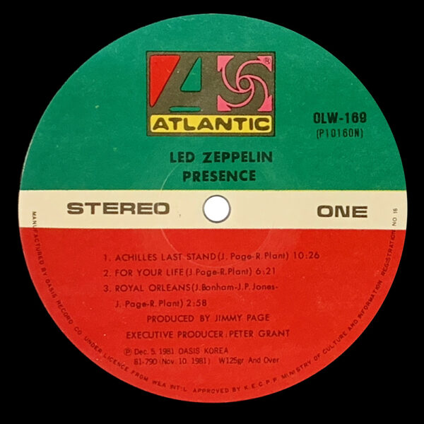 LP <br>Presence <br>South Korea (OLW-169) - Image 3