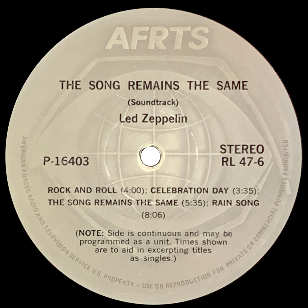 LP <br>TSRTS <br>USA (RL47-6) Promo