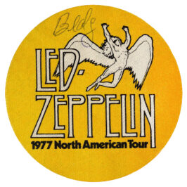 Concert Pass <br>1977 <br>Cloth, Yellow
