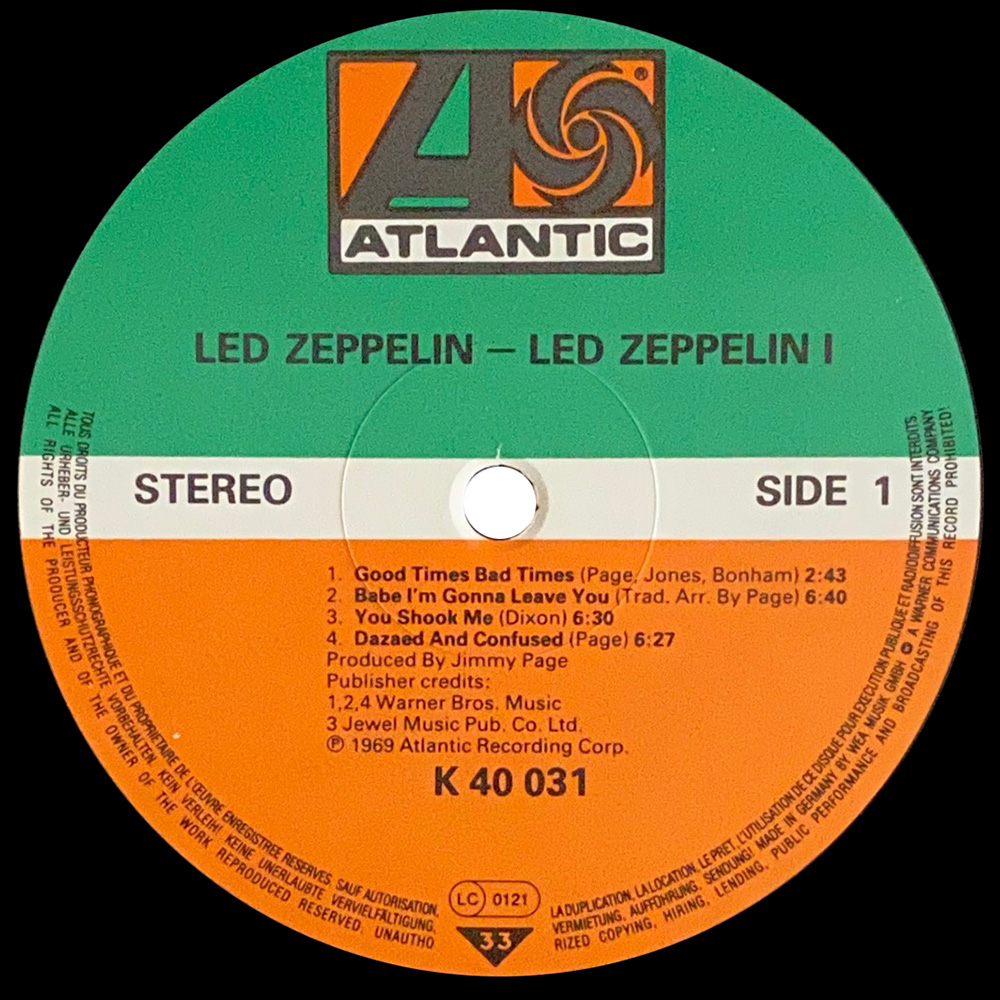 LP <br>Led Zeppelin <br>Germany (K 40 031) #2 - Image 3
