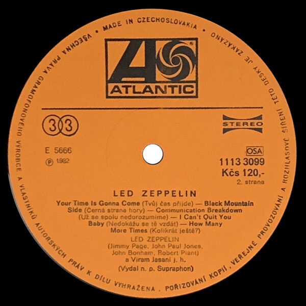 LP <br>Led Zeppelin <br>Czechoslovakia (1113 3099) #3 - Image 4