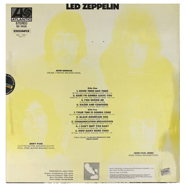LP <br>Led Zeppelin <br>Venezuela (25.008) - Image 2