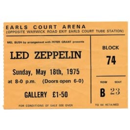 Concert Ticket <br>1975.05.18 <br>London, UK