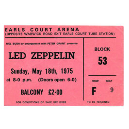 Concert Ticket <br>1975.05.18 <br>London, UK