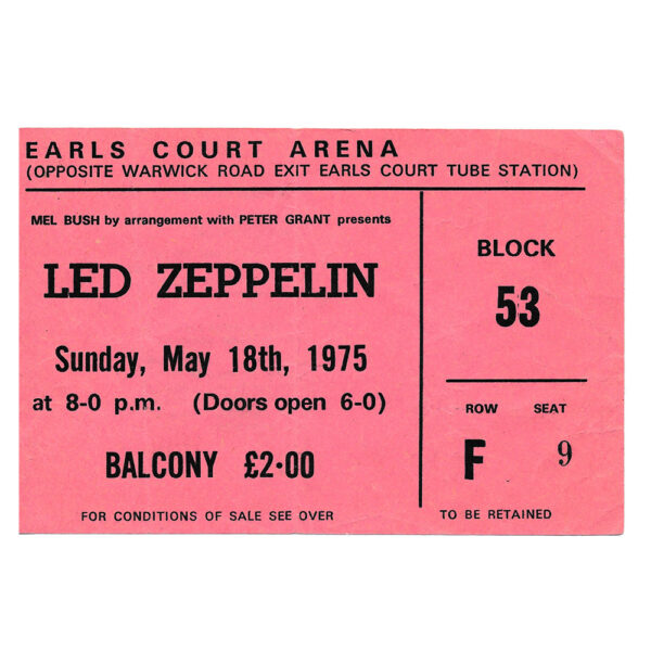Concert Ticket <br>1975.05.18 <br>London, UK