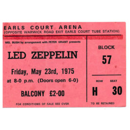 Concert Ticket <br>1975.05.23 <br>London, UK
