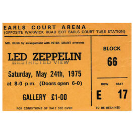 Concert Ticket <br>1975.05.24 <br>London, UK