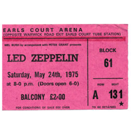 Concert Ticket <br>1975.05.24 <br>London, UK