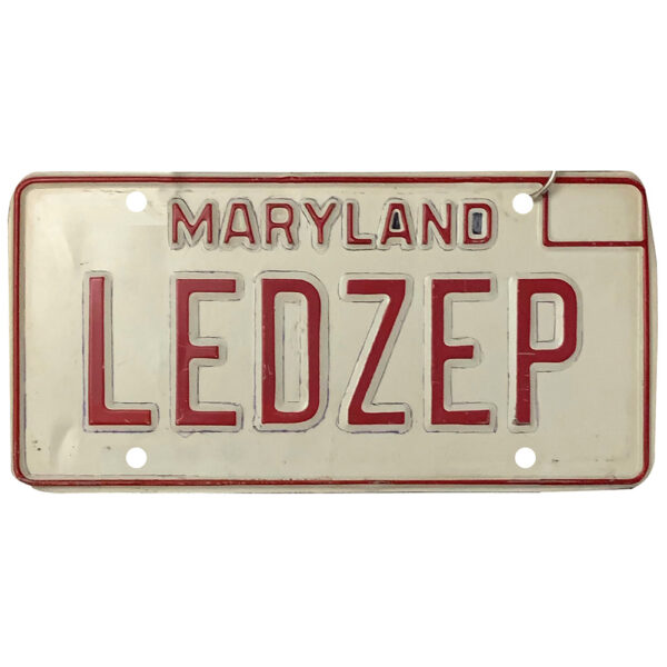 License Plate, Maryland