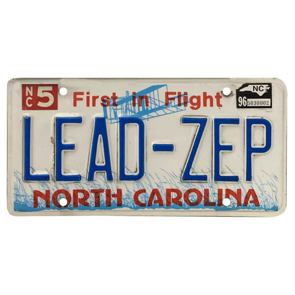 License Plate, North Carolina