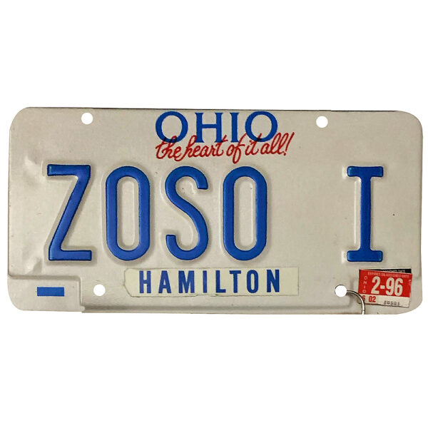 License Plate, Ohio