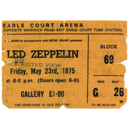 Concert Ticket <br>1975.05.23 <br>London, UK
