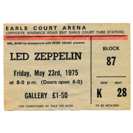 Concert Ticket <br>1975.05.23 <br>London, UK