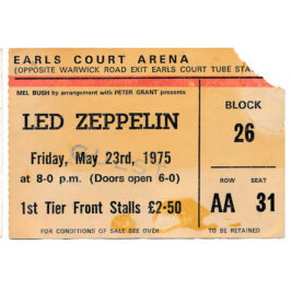 Concert Ticket <br>1975.05.23 <br>London, UK