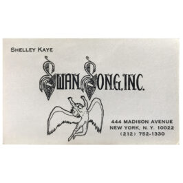 Business Card (1977) <br>Swan Song Inc. (USA)