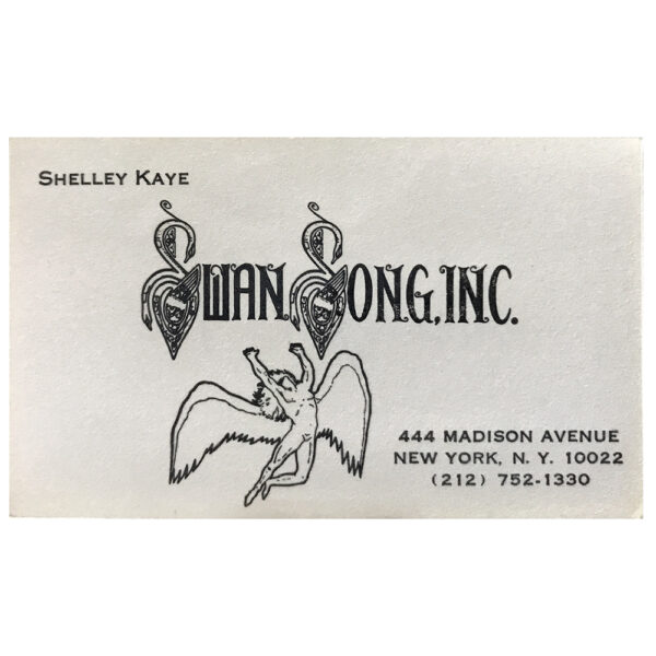 Business Card (1977) <br>Swan Song Inc. (USA)