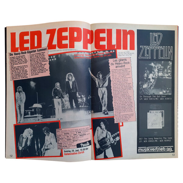 Concert Advertisement <br>1980.06.29 <br>Zurich, CH (Ad) - Image 3