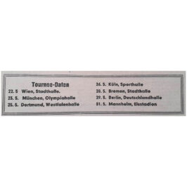 Concert Advertisement <br>1980 <br>Germany, original dates (Ad)
