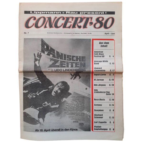 Concert Advertisement <br>1980 <br>Germany, original dates (Ad) - Image 2
