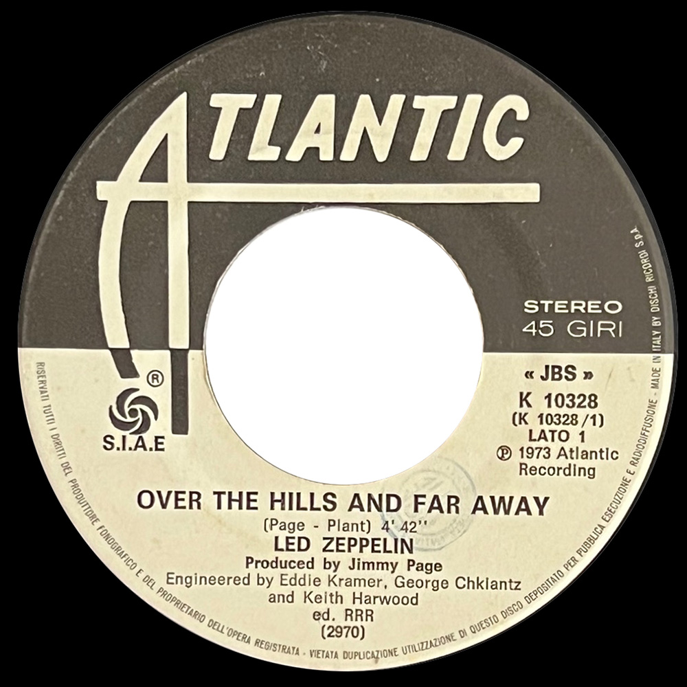 Single <br>Italy (K 10328) <br>Over The Hills and Far Away / Dancing Days (Promo #2) - Image 3