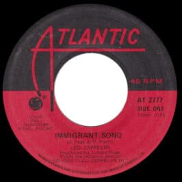 Single <br>Canada (AT 2777) <br>Immigrant Song / Hey, Hey, What Can I Do (#2)