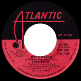 Single <br>Canada (AT 2986) <br>D'yer Mak'er / The Crunge (#1)