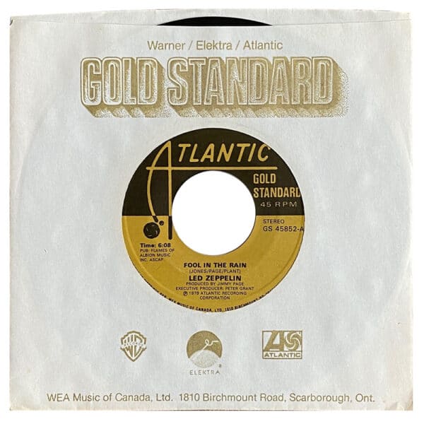 Single <br>Canada (GS 45852) <br>Fool In The Rain / Hot Dog (#1)