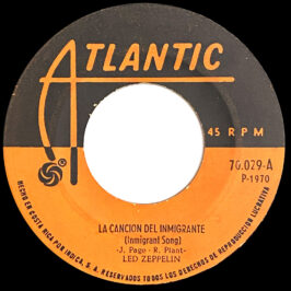 Single <br>Costa Rica (70.029) <br>Immigrant Song / Tangerine